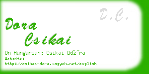 dora csikai business card